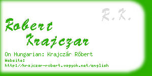 robert krajczar business card