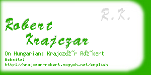 robert krajczar business card